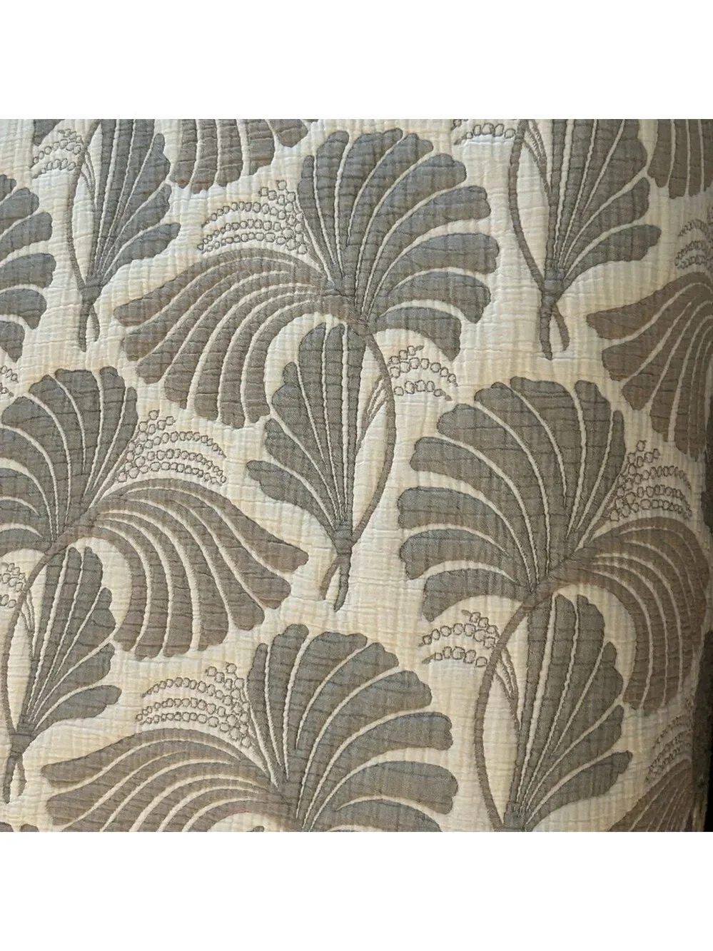 Luxury Quilted Woven After 8 Queen Bedspread Neutral Cool Warm Beige Oversized
